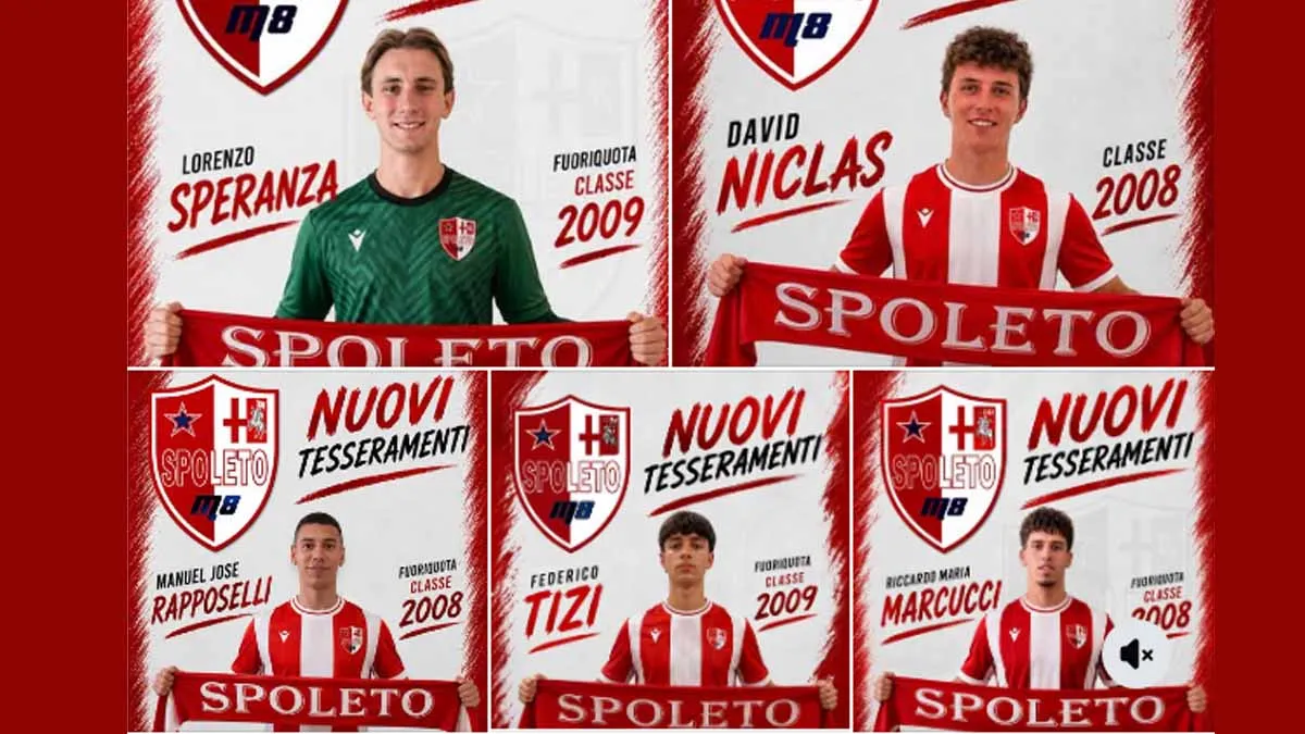 Lo Spoleto Calcio blinda il futuro con sei nuovi giovani