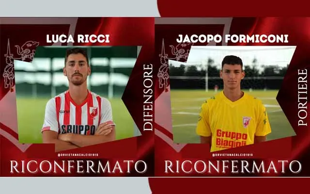 CALCIOMERCATO ORVIETANA - Subito due conferme per i biancorossi