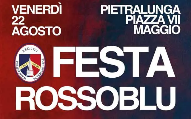 Pietralunghese, il 22 agosto va in scena la “Festa rossoblù”